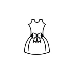 Lady Dress icon design with white background stock illustration