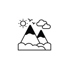 Nature icon design with white background stock illustration