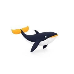 Fototapeta premium 3d whale logo design