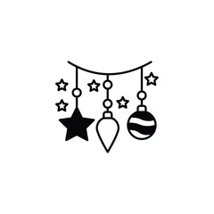 Garland icon design with white background stock illustration