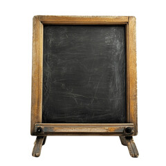 Obraz premium Vintage Wooden Chalkboard Blank Message Board Rustic Stand,