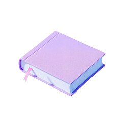 A lavender-hued journal, a quiet invitation to untold stories, lies subtly angled against a stark white backdrop, hinting at secrets within its textured cover.