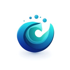 Fototapeta premium 3d water droplet logo design
