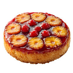 Pineapple Upside Down Cake Isolated on Transparent Background