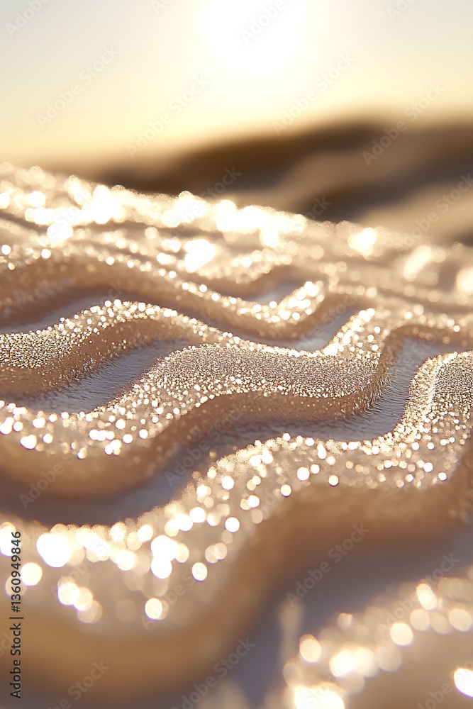 Aufkleber Golden abstract pattern with shining light and wavy shapes background