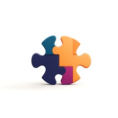 Fototapeta premium 3d puzzle logo design