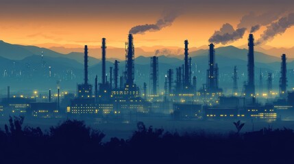 Fototapeta premium Air pollution impact on environment.