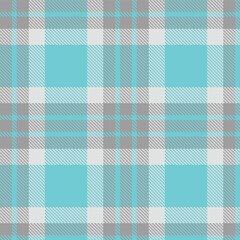 Modern Metallic Grey Seamless Tartan Textile Design