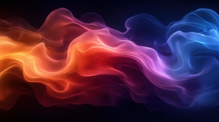 Obraz premium Colorful Abstract Waves Flowing in a Dreamy Gradient Background