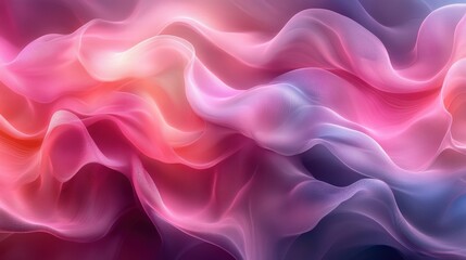 Soft Flowing Waves of Colorful Silk Textures in Vibrant Hues