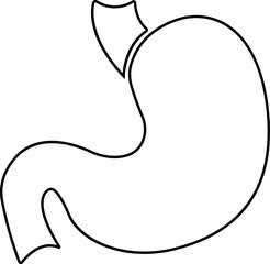 Human Organs Hand Drawn Line Icon Set Organs Vector for apps, web sign symbol of liver, stomach pictogram for human anatomy