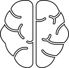 Human Organs Hand Drawn Line Icon Organs Vector for apps, web sign symbol of human brain pictogram for human anatomy