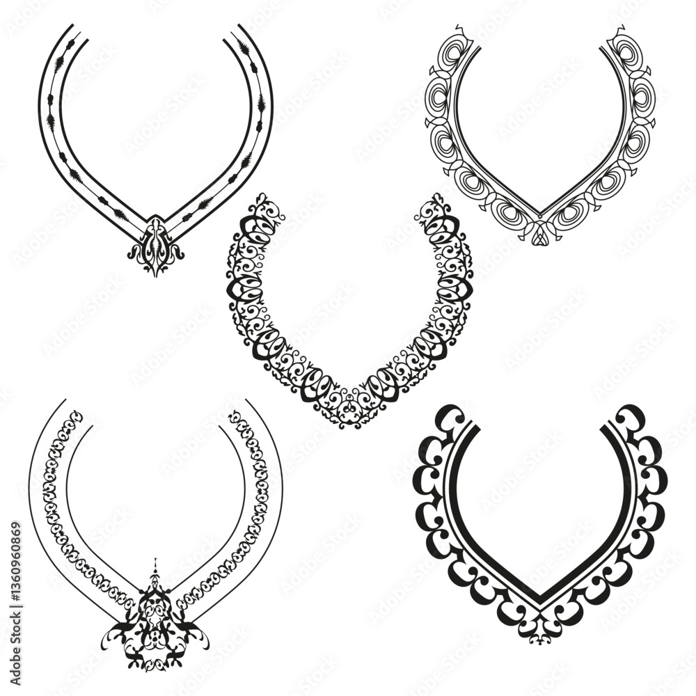 Poster decorative frames design. ornamental borders collection. elegant intricate patterns. vector illustra