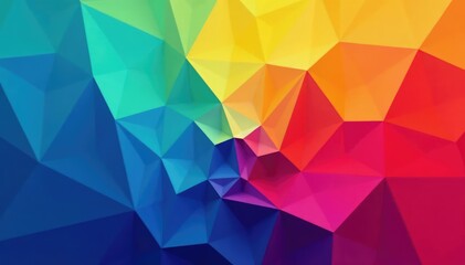 Obraz premium Abstract geometric shapes in vibrant color gradients , gradient, design, triangles