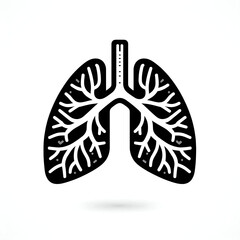 Lungs icon - minimalist vector illustration