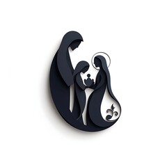 3d holy family silhouette logo © SKY