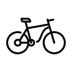 bicycle outline icon. bike black line illustration
