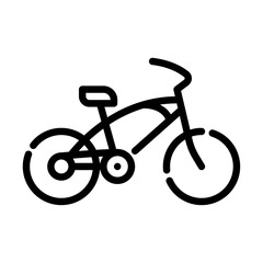 Fototapeta premium Cruiser Bike outline icon. bicycle black line illustration