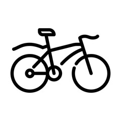 road bike outline icon. bicycle black line illustration.


