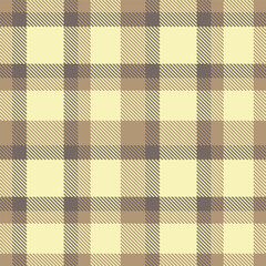 Modern Dark Pale Brown Seamless Tartan Textile Design