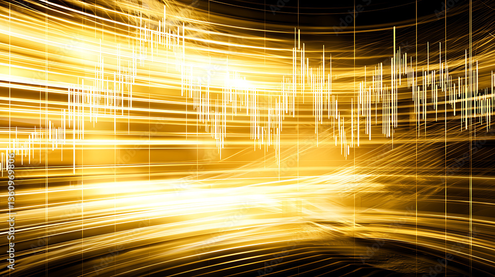 Poster dynamic financial analysis digital environment abstract visualization futuristic design modern persp