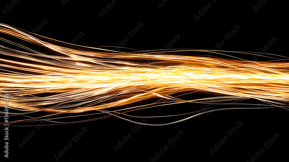 Poster dynamic energy flow abstract concept digital art dark background high contrast visual representation