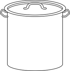 Stock pot outline vector