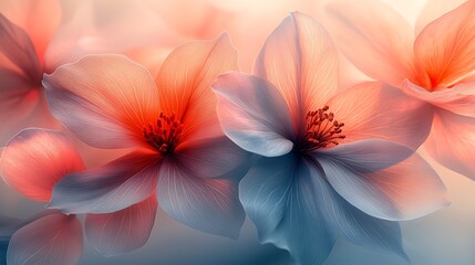 Delicate Pastel Flowers Softly Illuminated