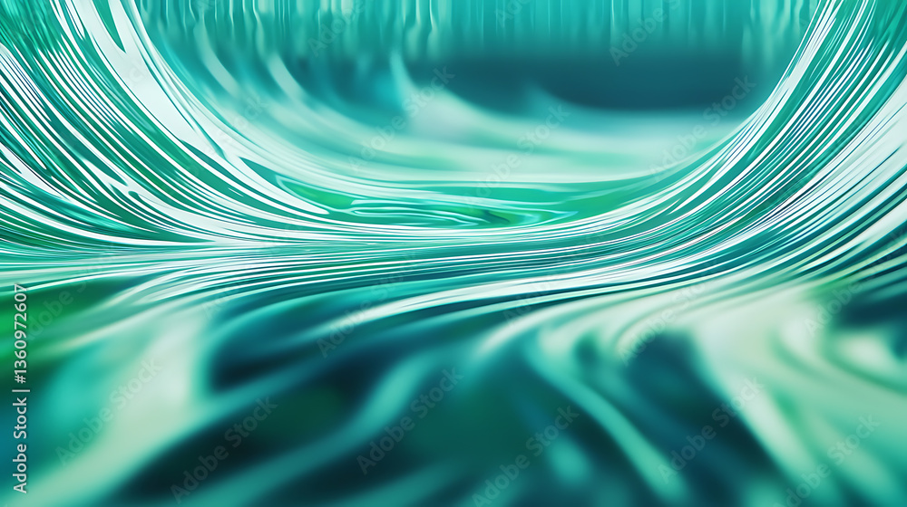 Poster dynamic flow of water waves ocean surface abstract art calm environment close-up viewpoint fluid mot