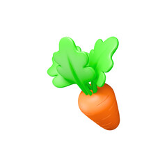 Perspective 3D Carrot Illustration