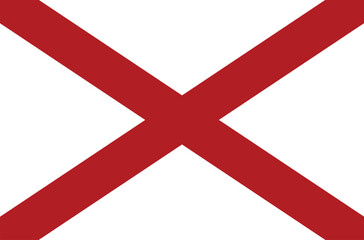 Obraz premium Alabama state flag vector illustration.