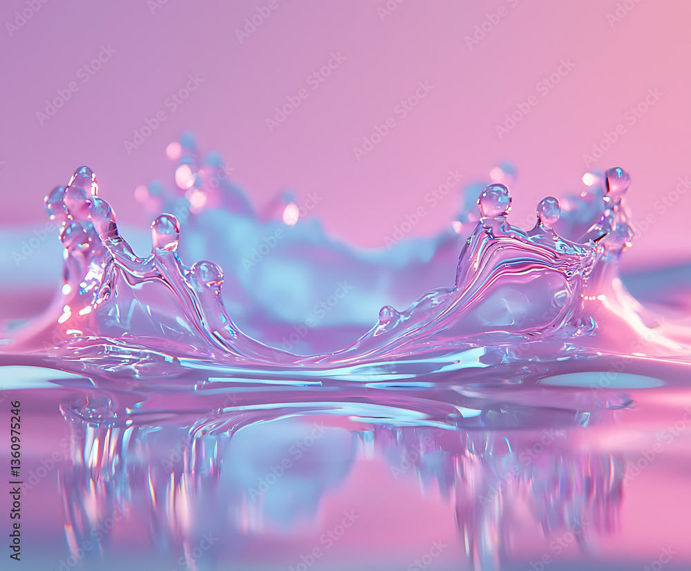 Poster dynamic water splash action abstract background high-quality image vibrant colors close-up view flui