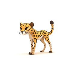 3d cheetah spots logo render