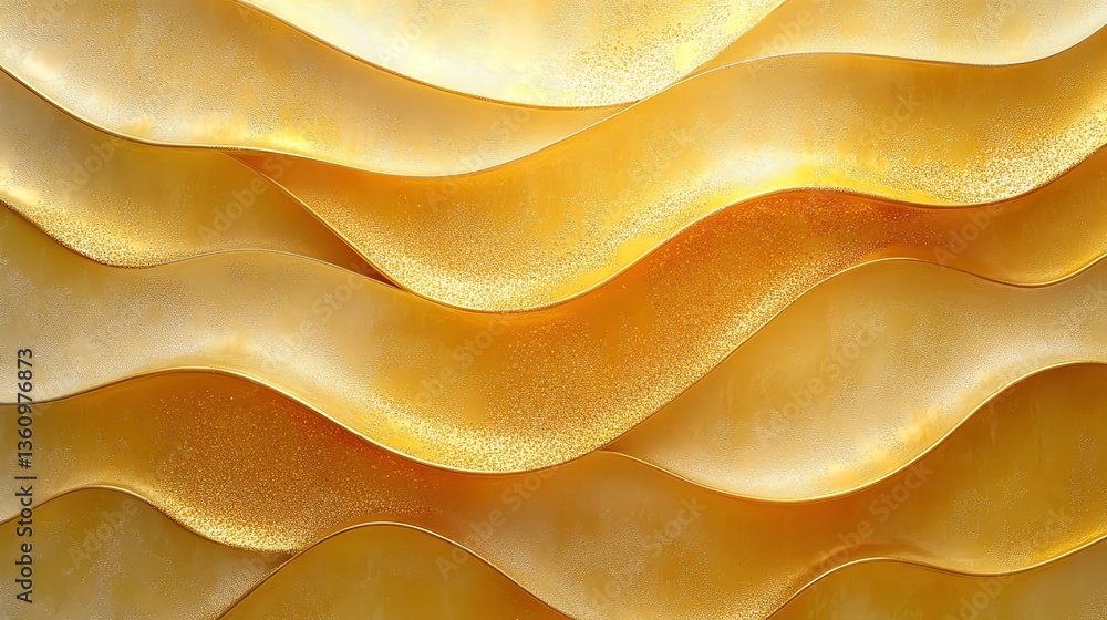Aufkleber golden waves elegant abstract background texture pattern with glitter
