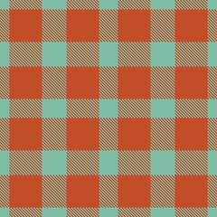 Modern Bright Pale Teal Seamless Tartan Textile Design