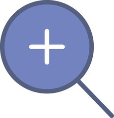 zoom in Illustration on a white background.