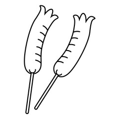 sausage coloring page printable