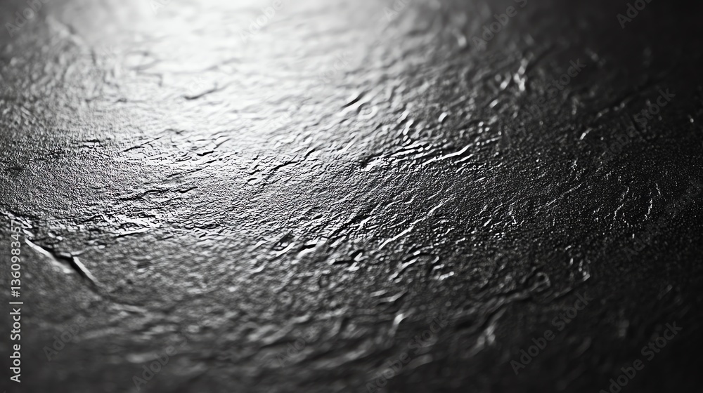 Poster textured stone surface close-up with dark tones and highlight effect