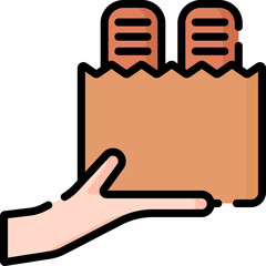 food delivery Illustration on a white background.