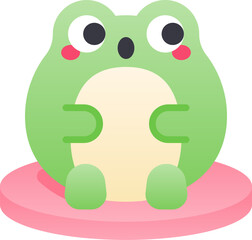 frog Illustration on a white background.