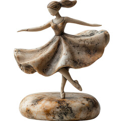 Obraz premium Elegant Ballerina Sculpture in Motion capturing the art of dance gracefully