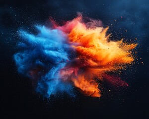 Exploding Colorful Dust Clouds