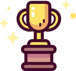 trophy Illustration on a white background.