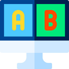 ab testing Illustration on a white background.
