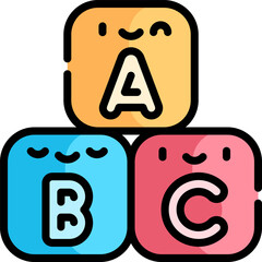 alphabet Illustration on a white background.