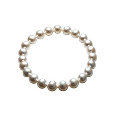 Elegant Pearl Bracelet against transparent background