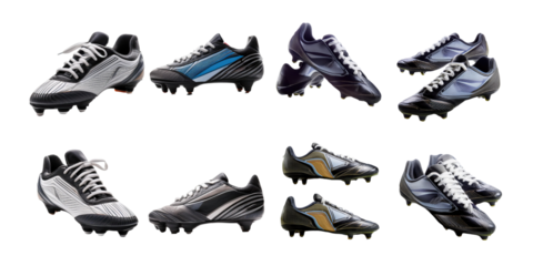 Sleek Soccer Shoes on Transparent Background