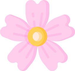 cherry blossom Illustration on a white background.