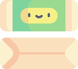 chewing gum Illustration on a white background.