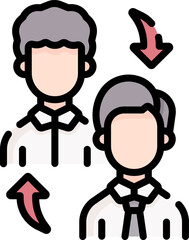 coaching Illustration on a white background.